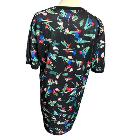 Adidas Womens Bellista Floral Tee Short Sleeves Oversized Shirt Dress  S - Picture 8 of 10